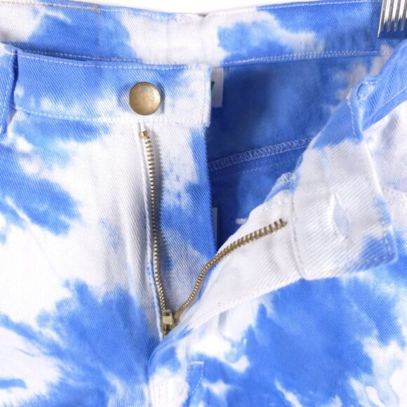 NWT Holiday by Emma Mulholland Tie Dye Wide Leg Straight Jeans Cotton Size 28 - Picture 11 of 13